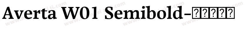 Averta W01 Semibold字体转换